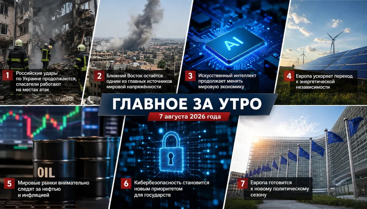 Главное за утро: 7 событий, которые определяют повестку дня
