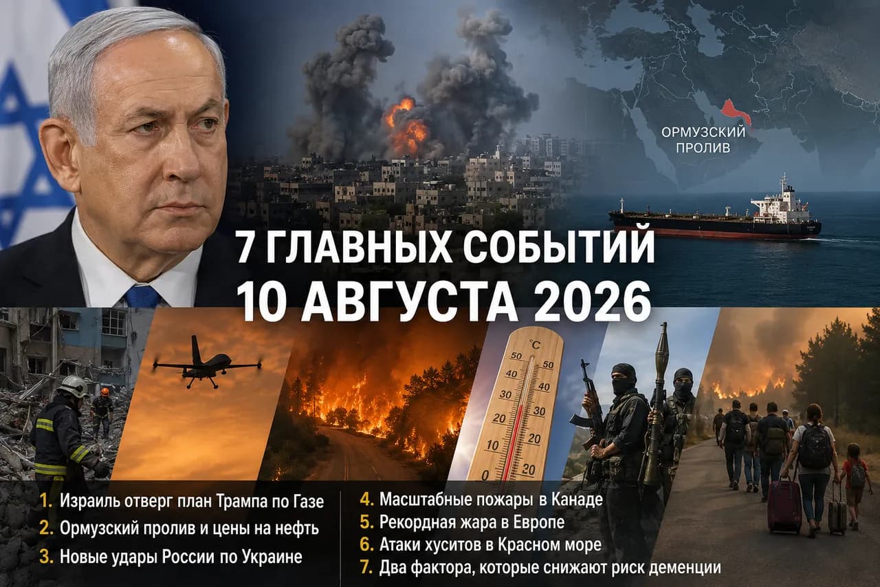 Главное за 10 августа: 7 событий, которые определяют повестку дня